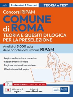 cover image of [EBOOK] Concorsi RIPAM Comune di Roma--Teoria e Quesiti di Logica per la preselezione
